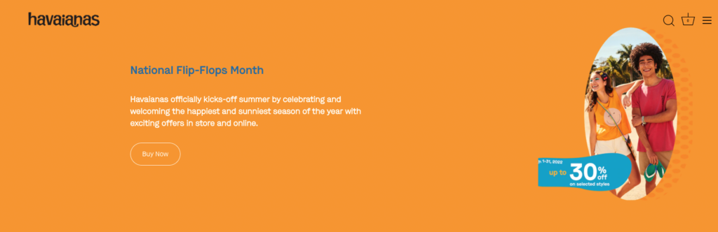 Stepping Up the E-Commerce Game: How Havaianas Delivered 4x Faster Shipping Through Locad 1 Havaianas national flip-flops month banner