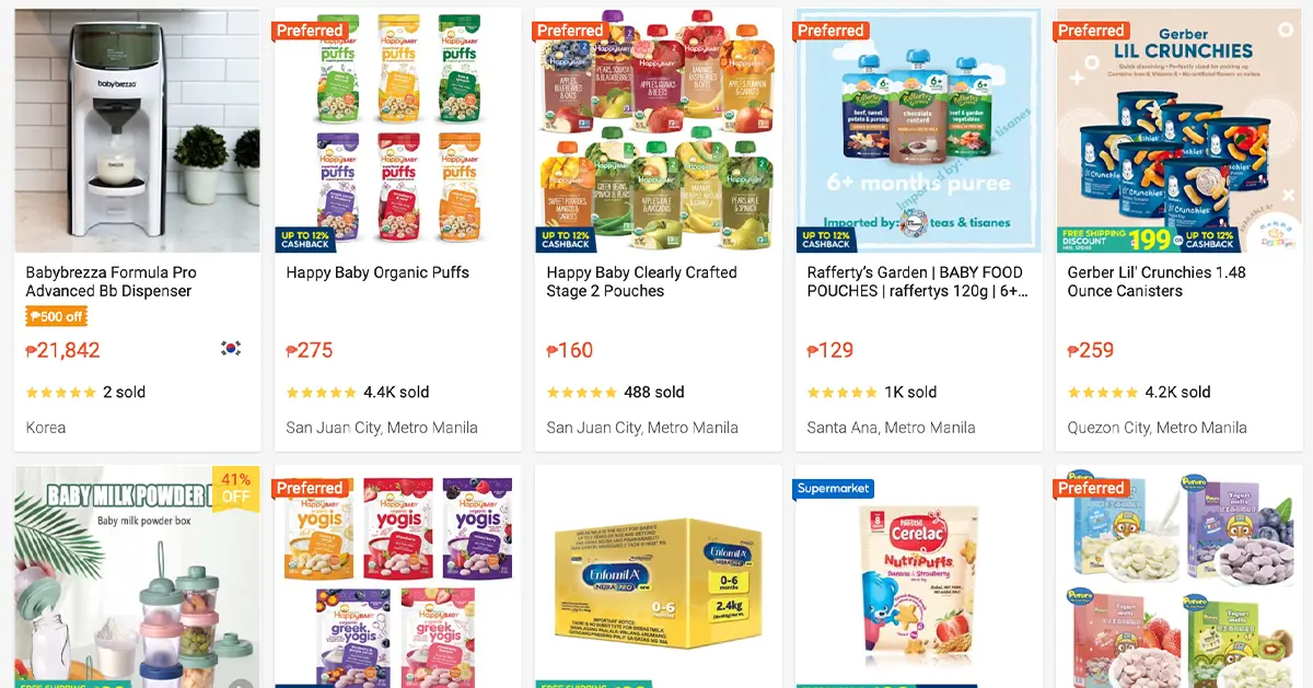 baby food and formula