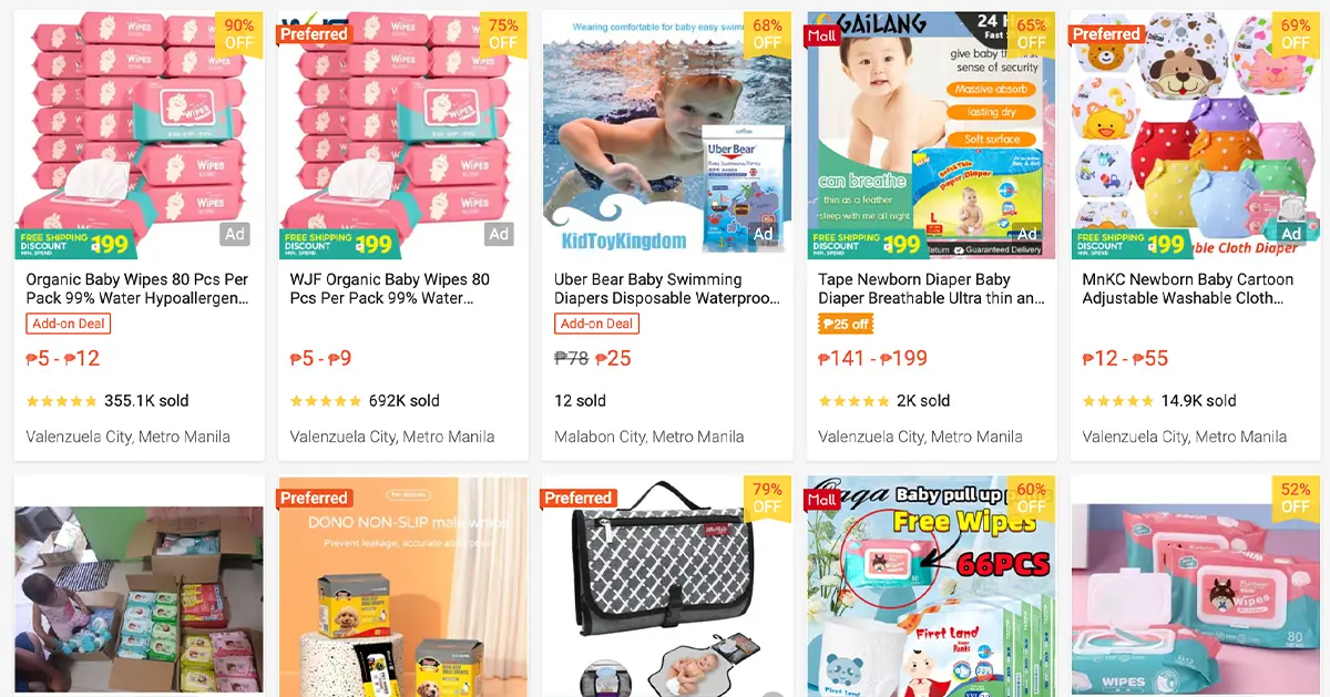 top selling products in shopee philippines under baby products