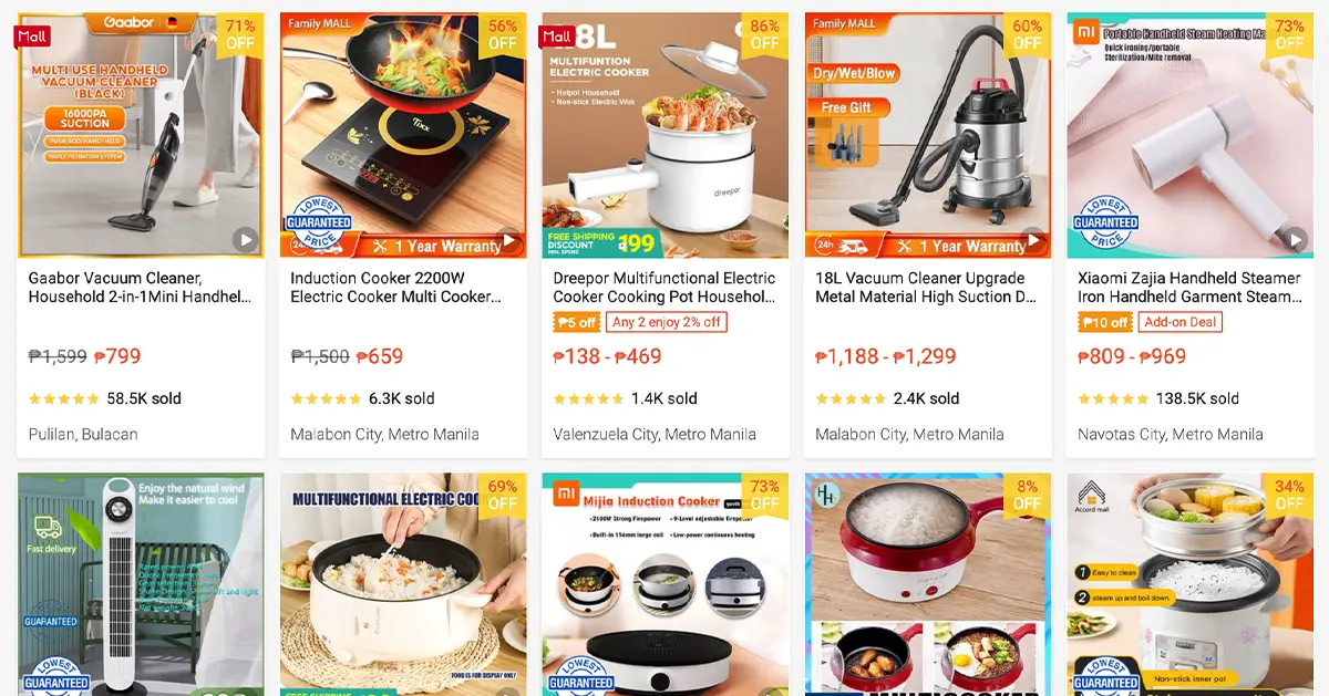 top home appliances to sell on shopee philippines