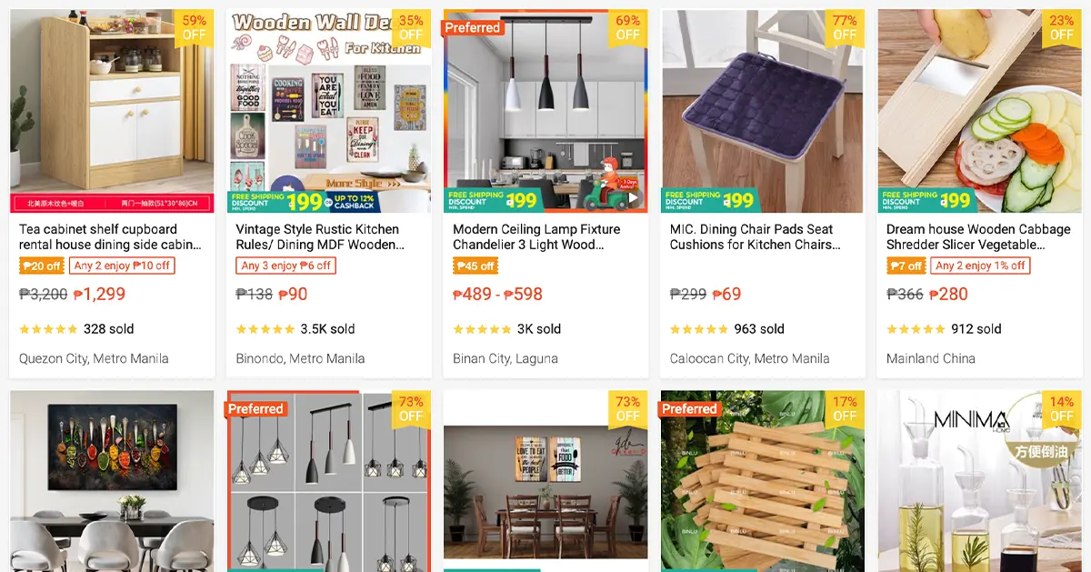 kitchen and dining items on shopee philippines