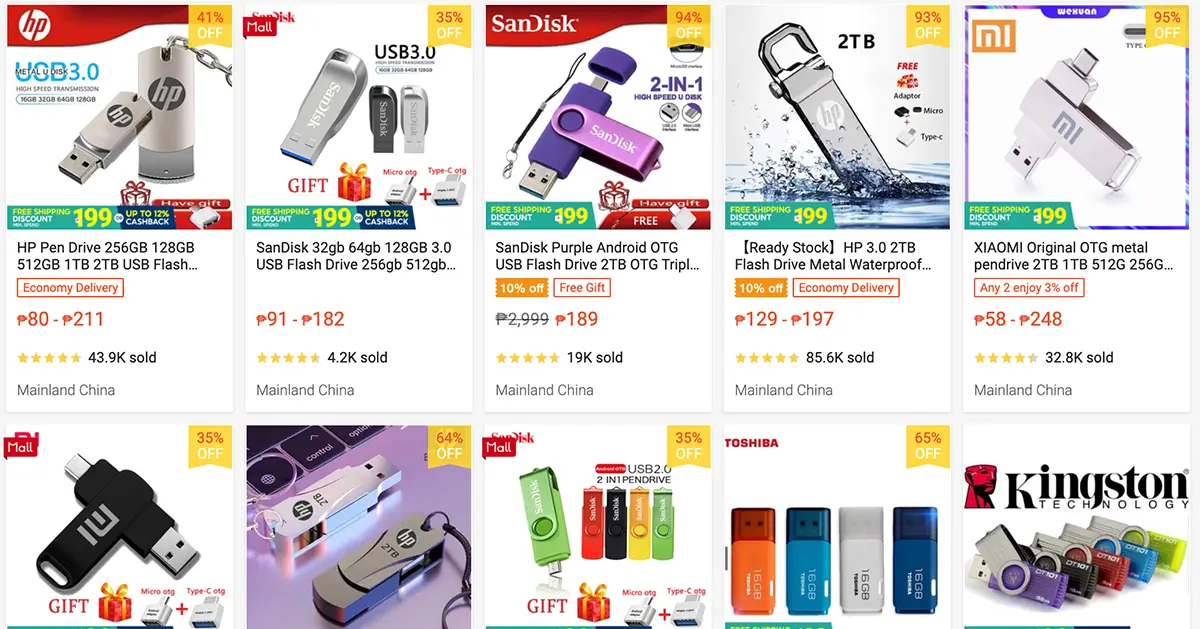 usb flash drives on sale on shopee philippines
