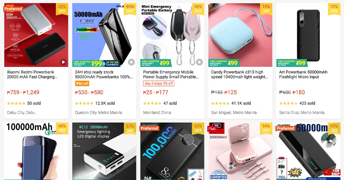 best power banks on shopee philippines