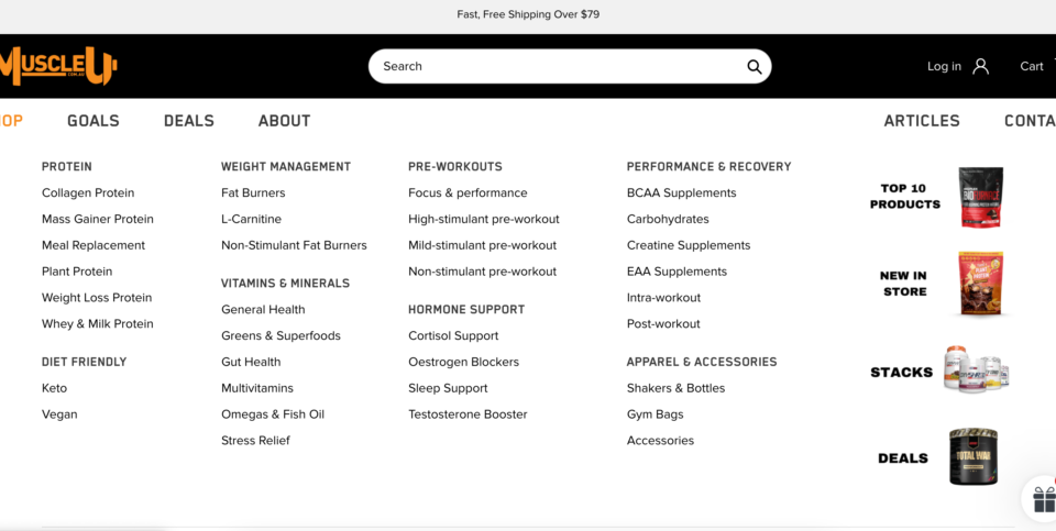 MuscleU website
