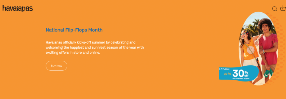 Havaianas national flip-flops month banner
