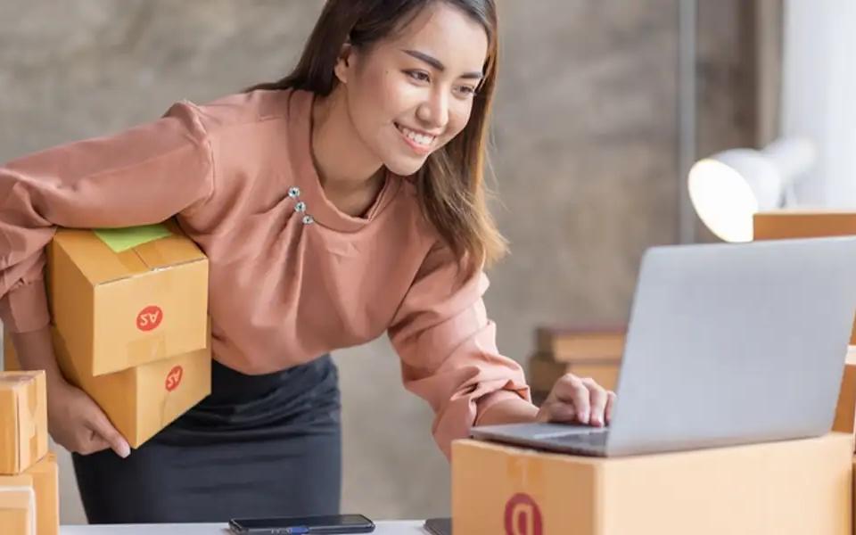 An e-commerce business owner with packed orders | Locad