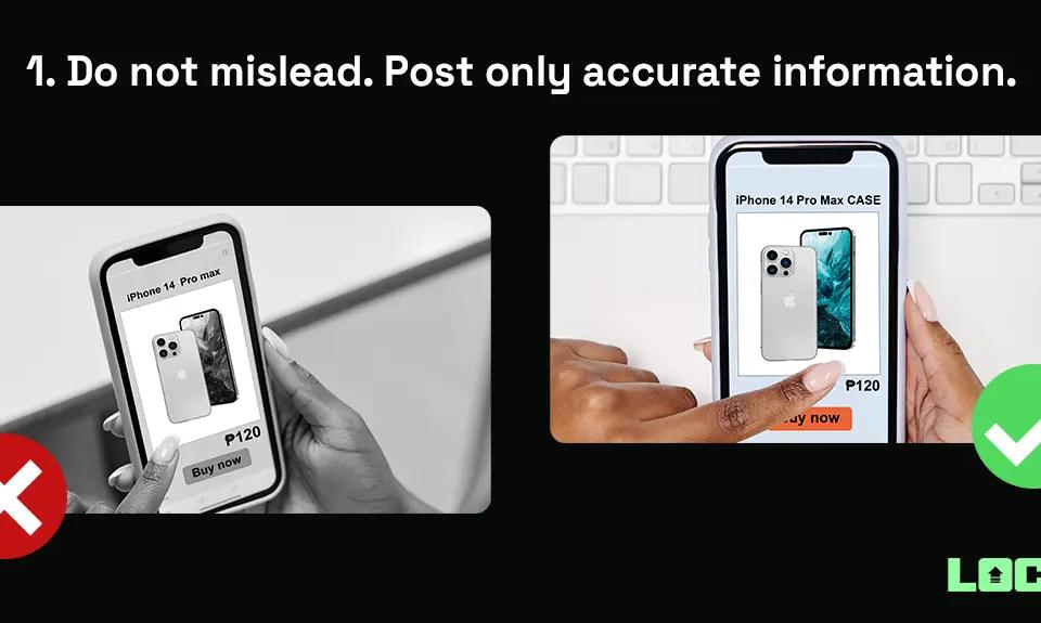 Do not mislead. Post only accurate information.