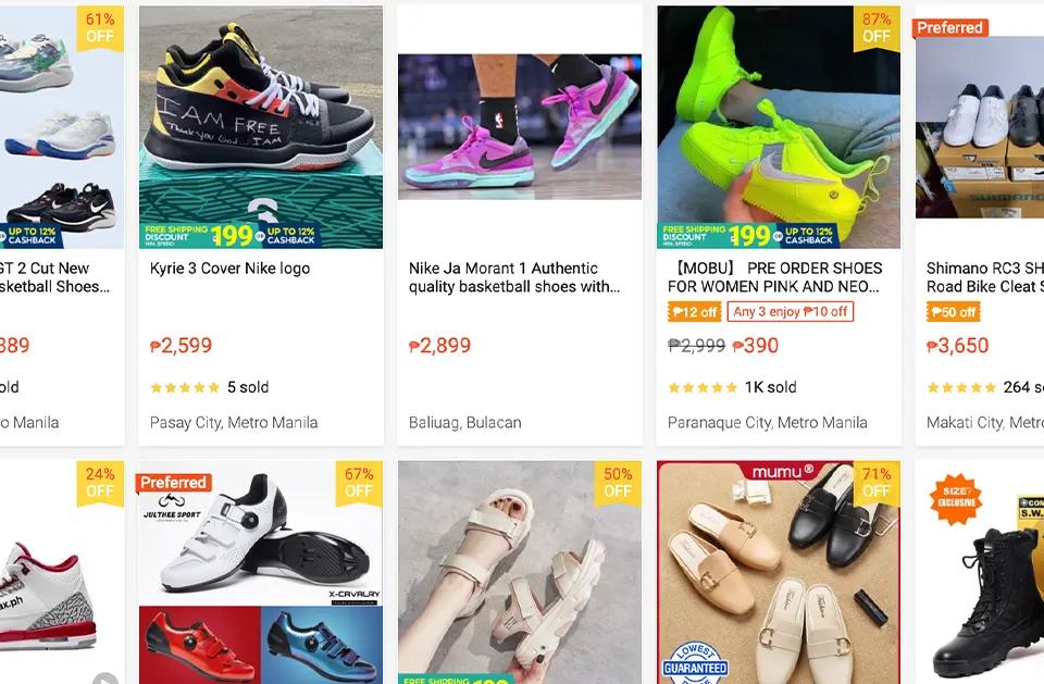 top sales in shopee philippines for footware