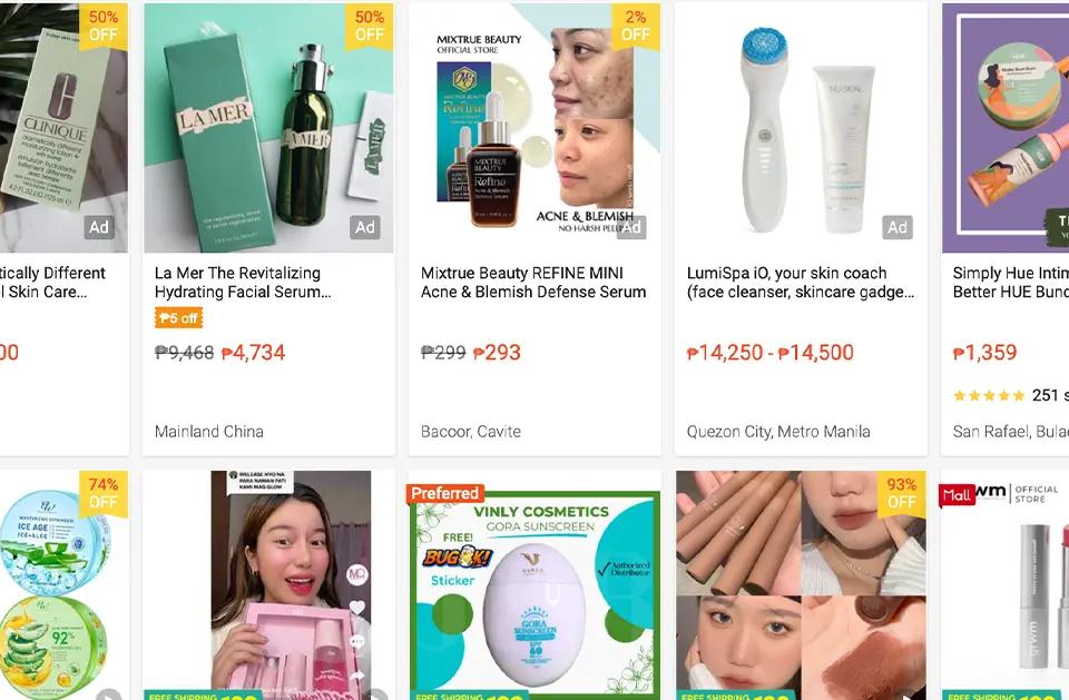top selling products in shopee philippines under skincare and cosmetics