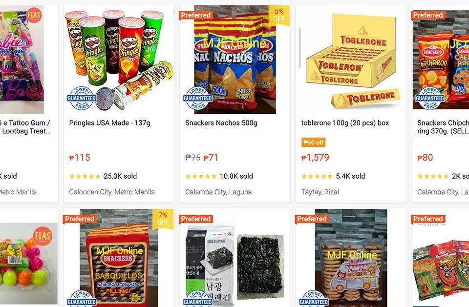top selling snacks in shopee philippines