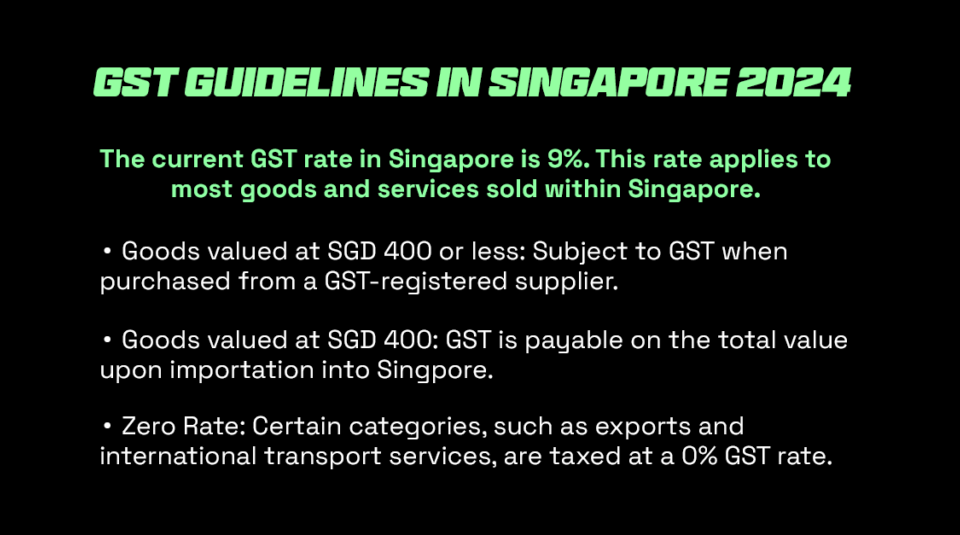 GST guidelines when shipping from china to singapore